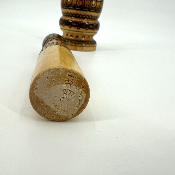 Vintage Wooden Turned Mortar & Pestle Primitive Farm Kitchen Tool Large Bulgaria - Picture 6 of 12